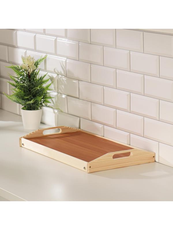 Столик для завтрака складной, 50×30см, с ручками, светлый