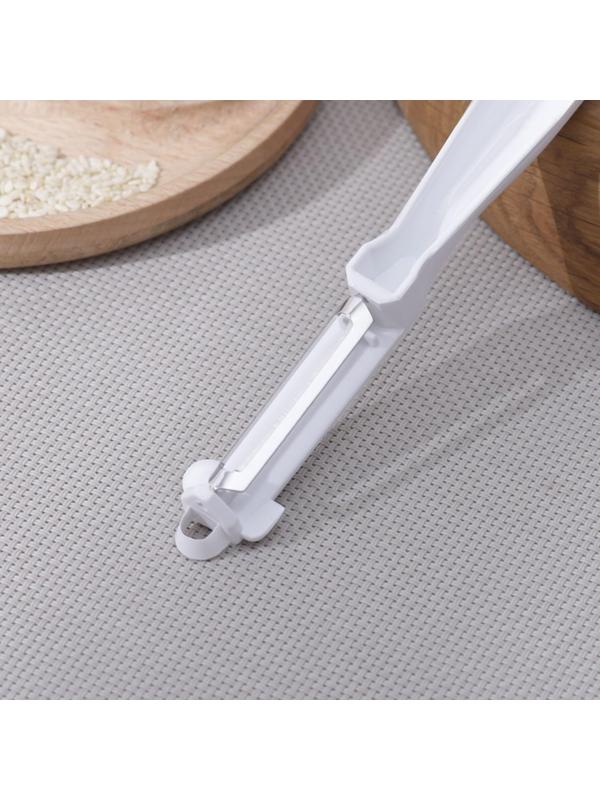 Овощечистка прямая, пластик ABC, 18 см, цвет белый