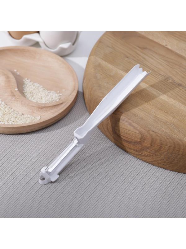 Овощечистка прямая, пластик ABC, 18 см, цвет белый