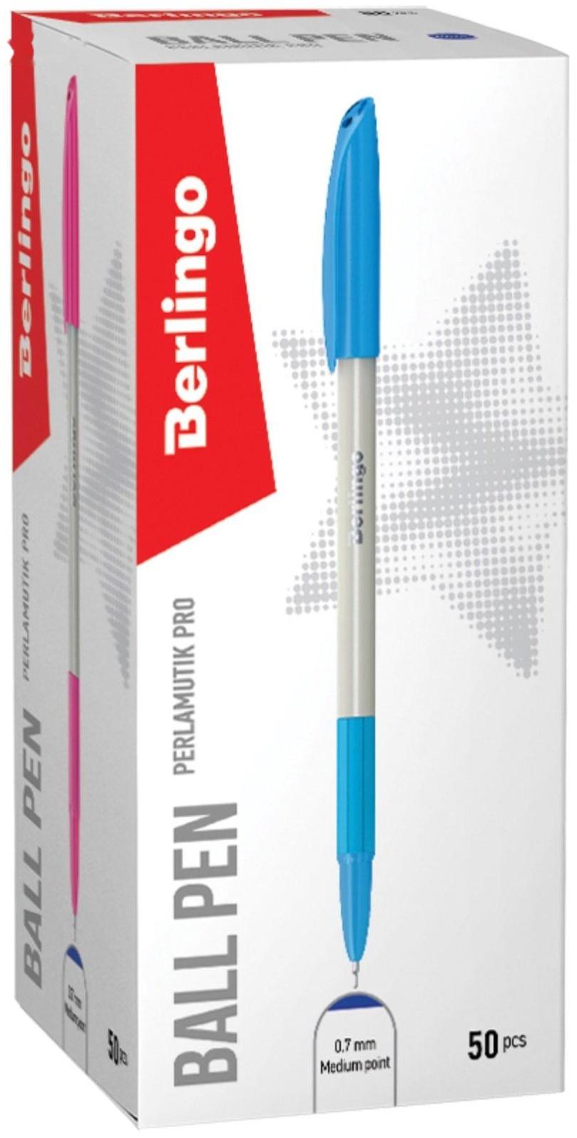 Ручка шариковая Berlingo Perlamutik Pro, стержень синий, узел 0,7 мм