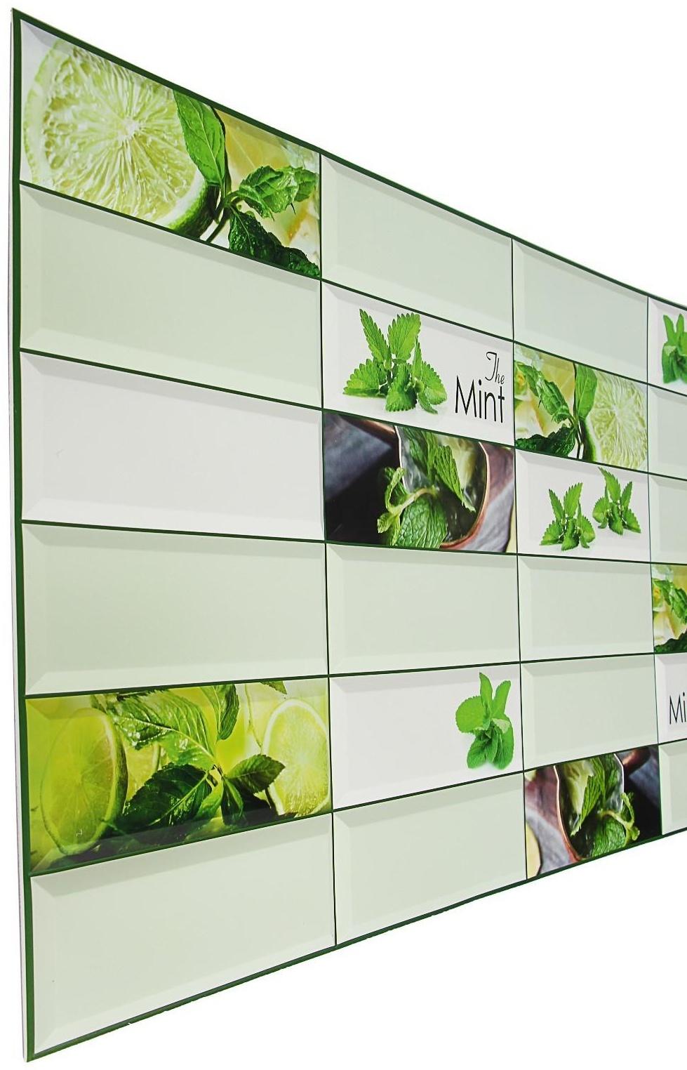 Панель ПВХ Плитка Мята 955х480 мм