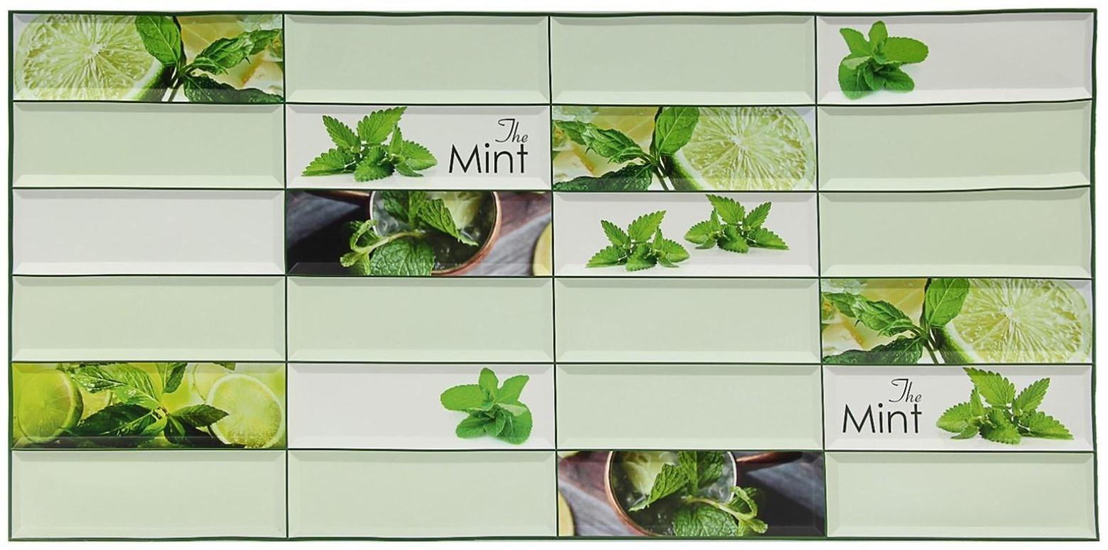 Панель ПВХ Плитка Мята 955х480 мм