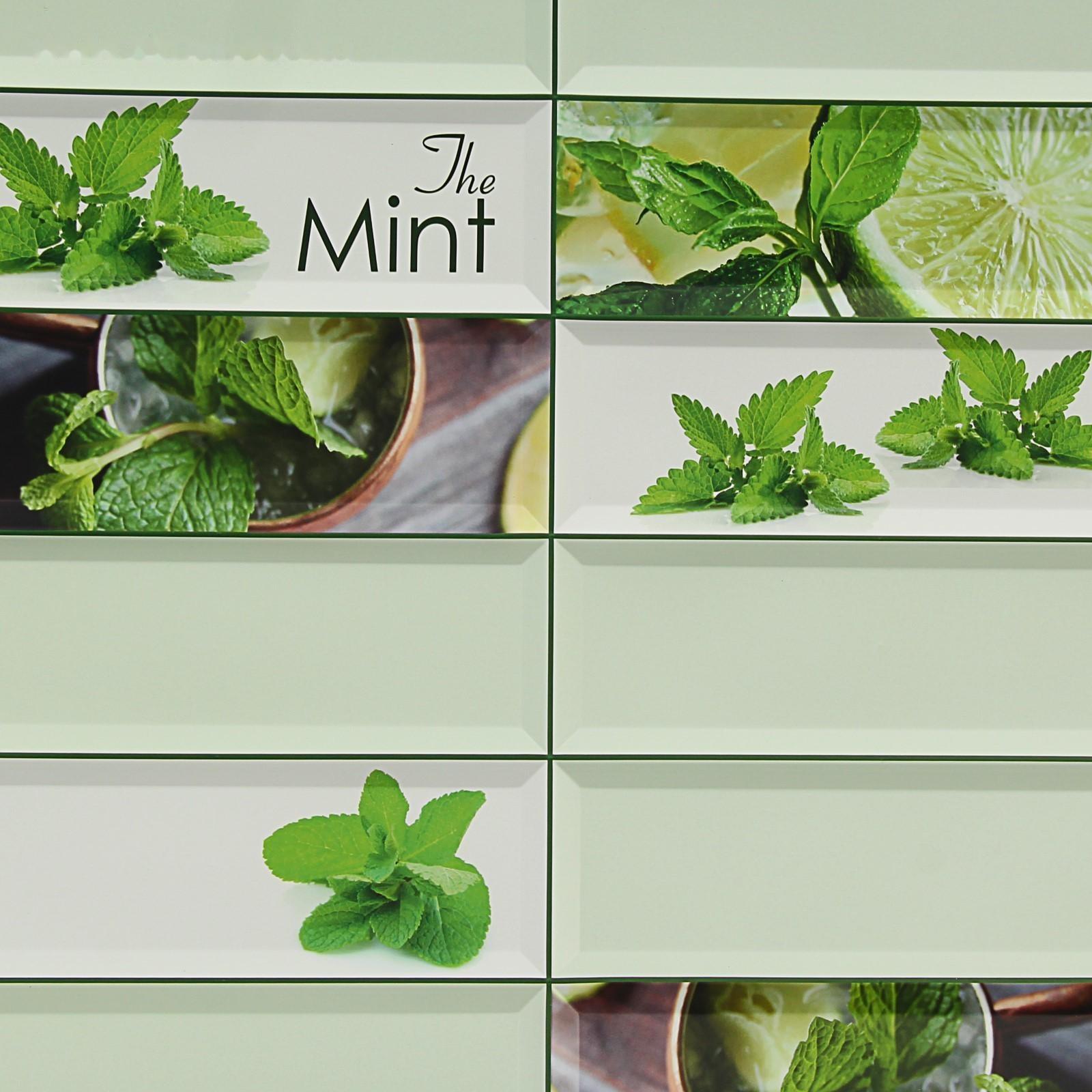 Панель ПВХ Плитка Мята 955х480 мм