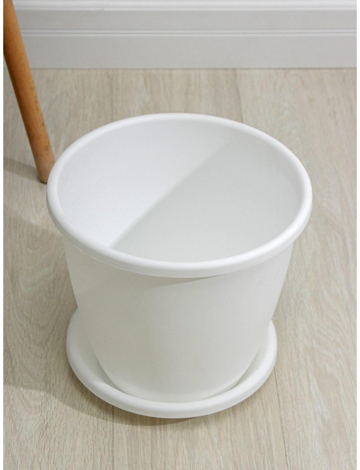 Горшок с поддоном «Афина», 11 л, цвет белый