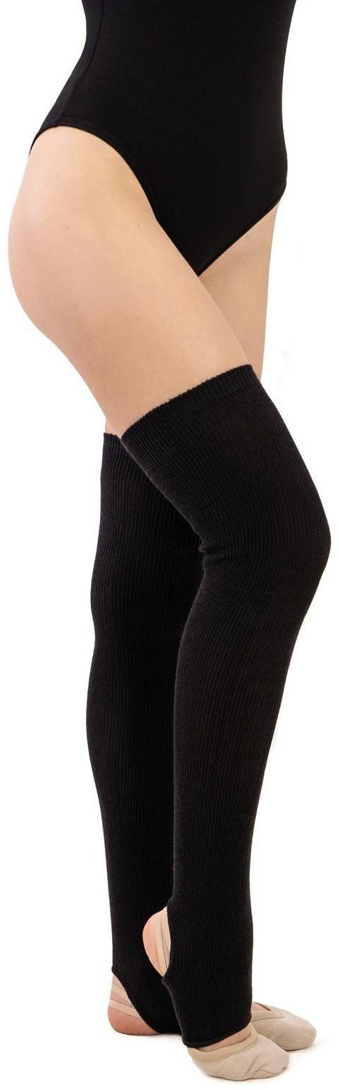 Гетры для танцев полушерстяные №1, L= 60 см, цвет чёрный