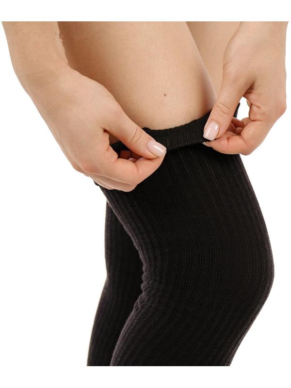 Гетры для танцев полушерстяные №1, L= 60 см, цвет чёрный