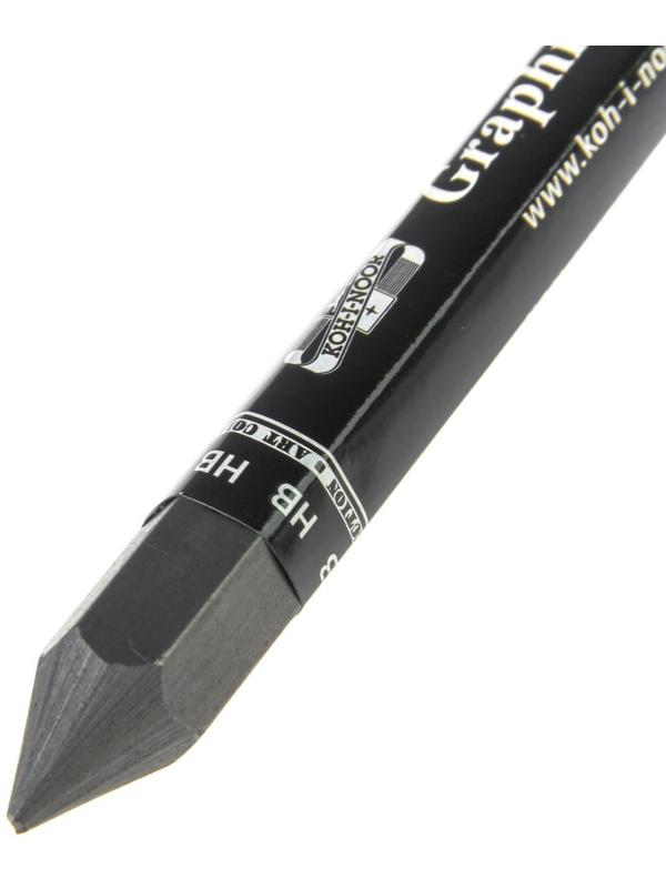 Карандаш чернографитный (цельнографитовый) Koh-I-Noor 8971 HB, утолщённый