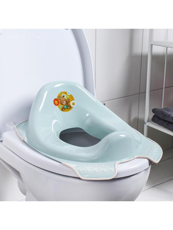 Детская накладка - сиденье на унитаз «Мишка» антискользящая, МИКС