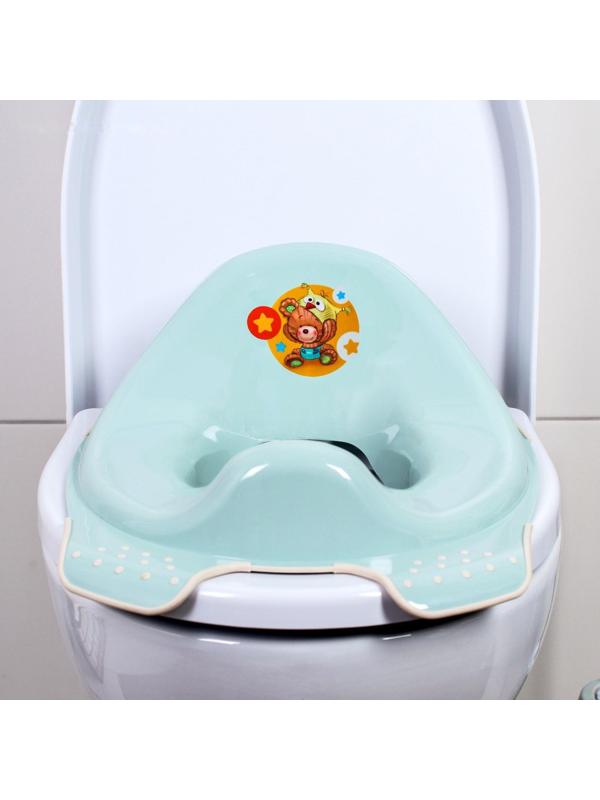 Детская накладка - сиденье на унитаз «Мишка» антискользящая, МИКС