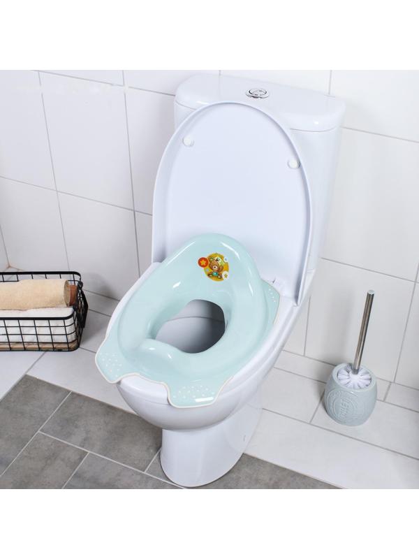 Детская накладка - сиденье на унитаз «Мишка» антискользящая, МИКС
