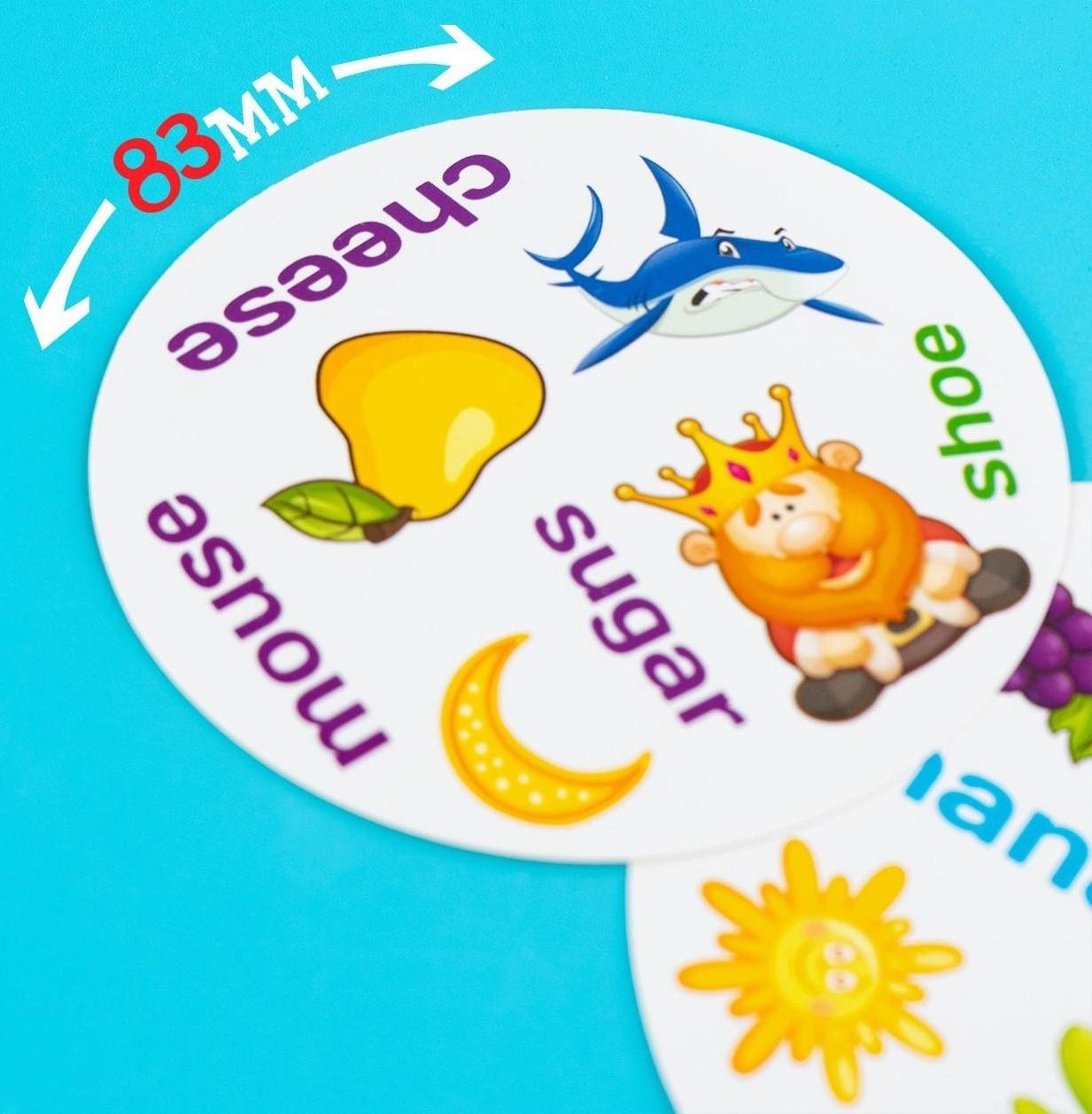 Настольная игра «Дуббль Английские слова», на внимание и реакцию