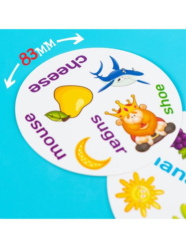 Настольная игра «Дуббль Английские слова», на внимание и реакцию