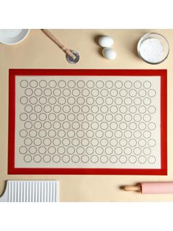 Силиконовый коврик для макаронс армированный, 60×40 см