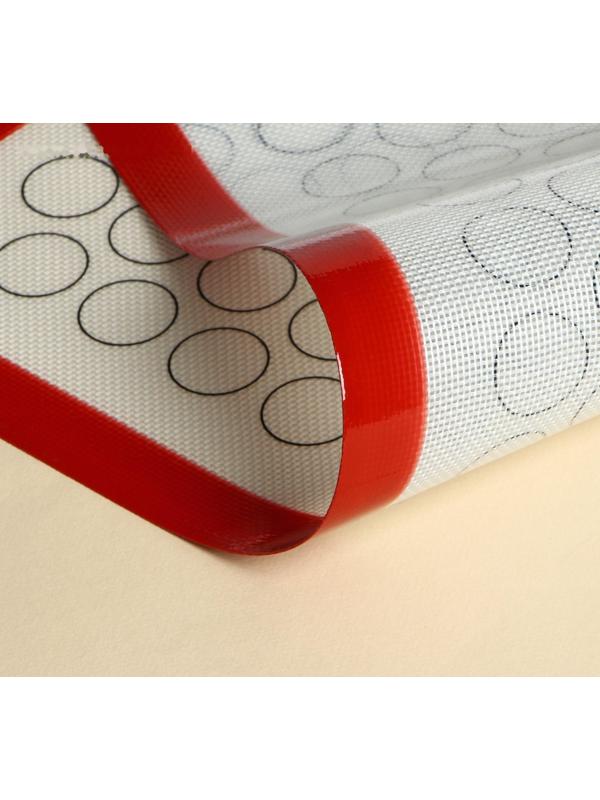 Силиконовый коврик для макаронс армированный, 60×40 см