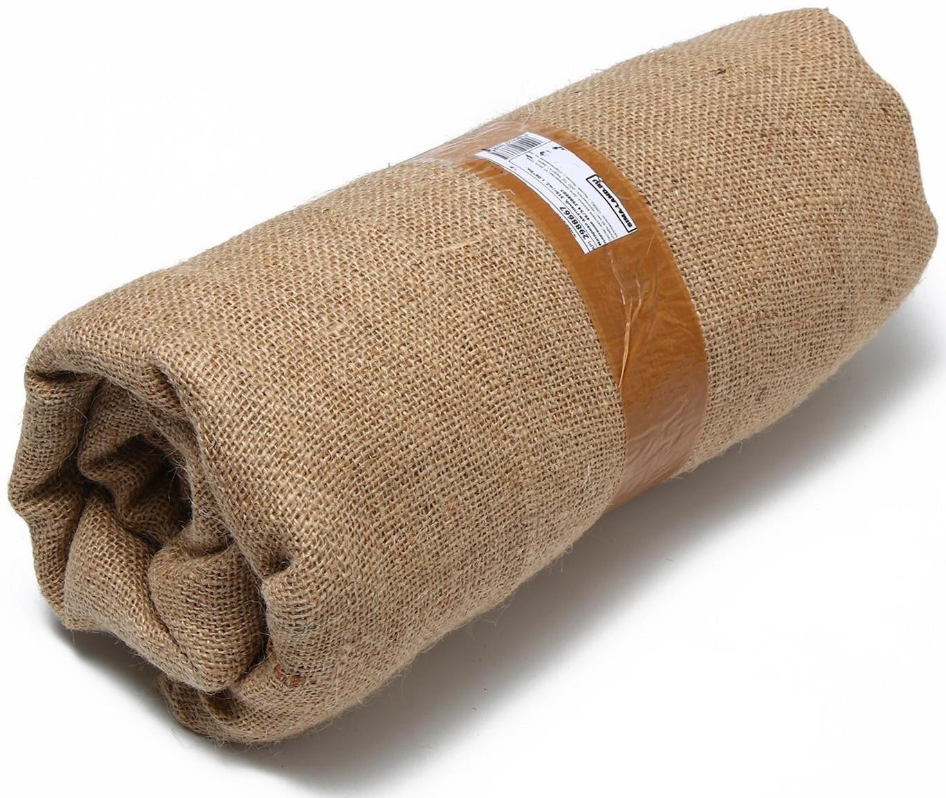 Джут натуральный, 5 × 1,06 м, плотность 315 г/м², плетение 46/54