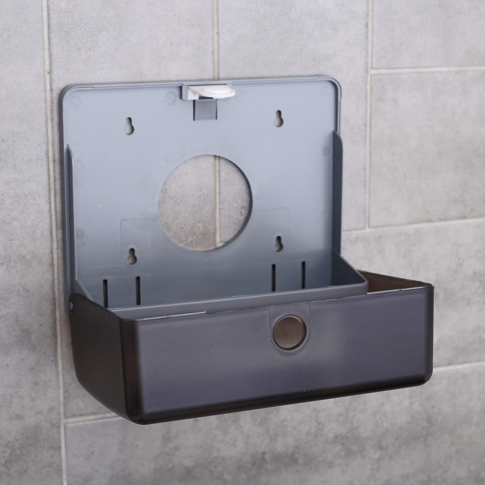 Диспенсер бумажных полотенец в листах, пластиковый, 27×20×10 см, цвет серый