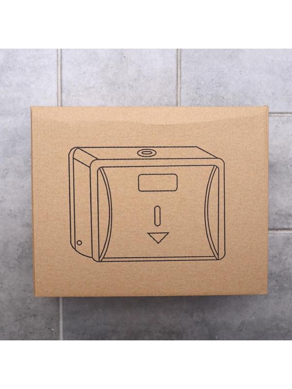 Диспенсер бумажных полотенец в листах, пластиковый, 27×20×10 см, цвет серый