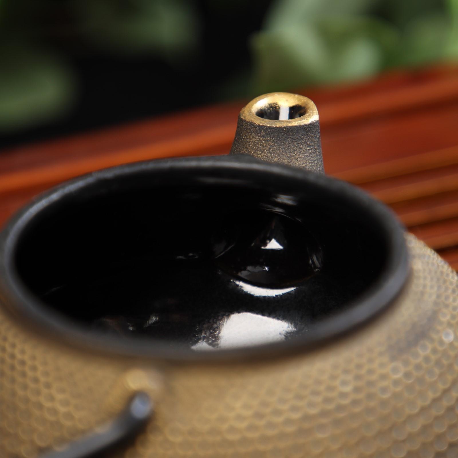 Чайник чугунный Доляна «Восточная ночь. Золото», 300 мл, с ситом, цвет золотой