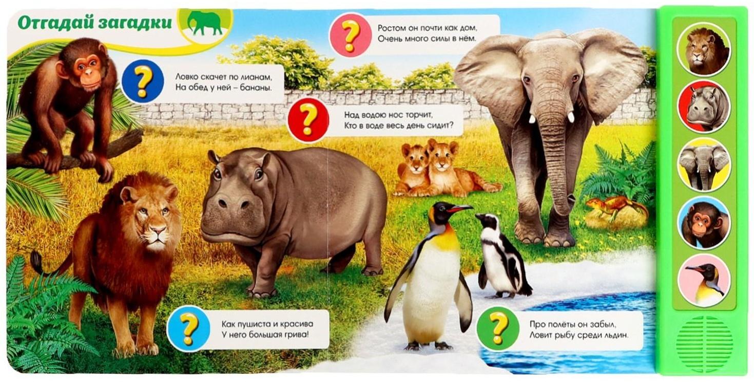 Музыкальная книга «Приходите в зоопарк», 10 стр.