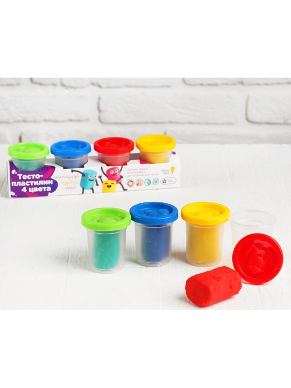 Набор для детского творчества «Тесто-пластилин, 4 цвета»
