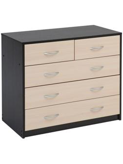 Комод 5 ящиков  900х480х800 Венге темный/Венге светлый