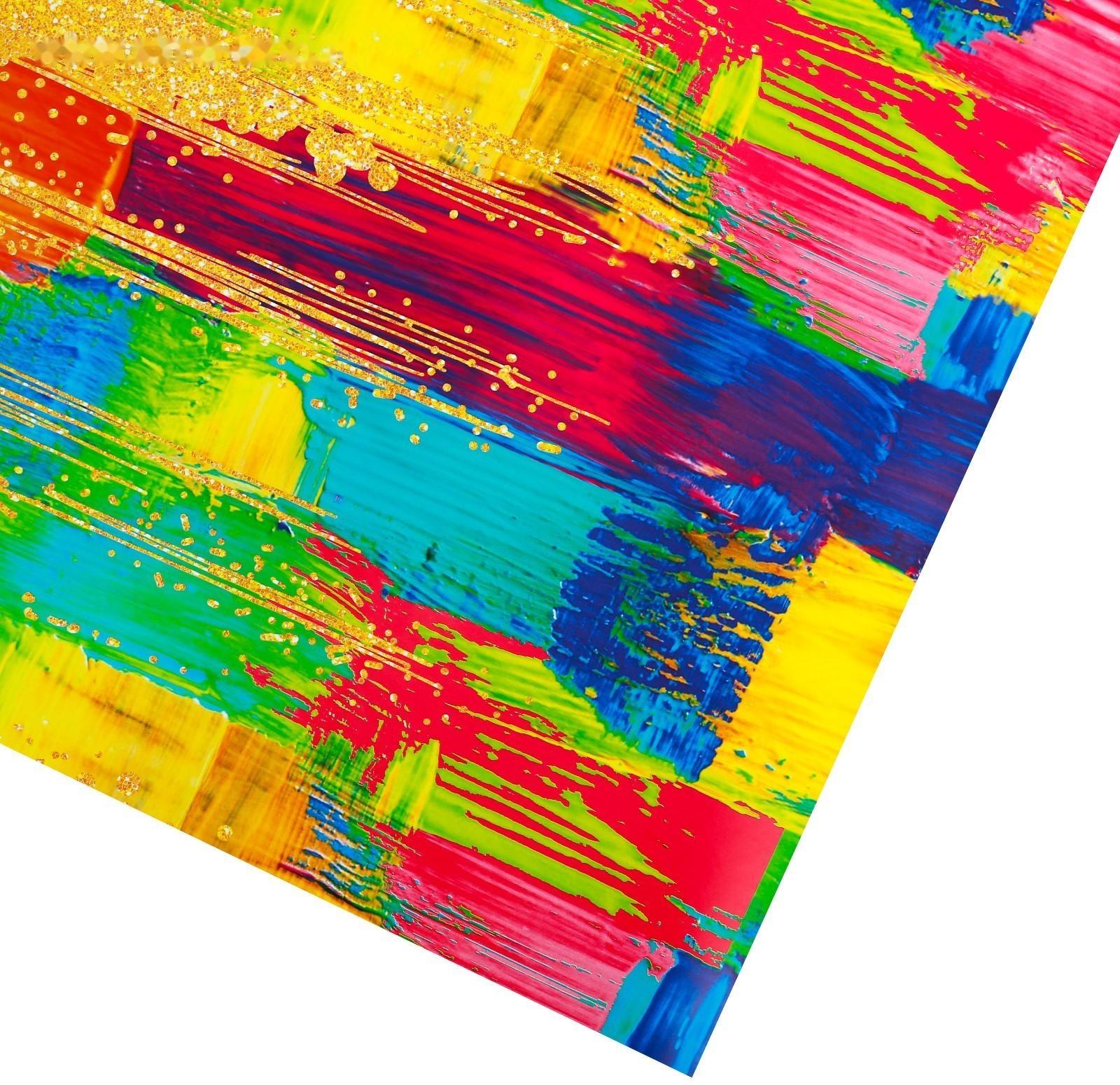 Бумага упаковочная глянцевая «Мазки», 100 х 70 см / 10 шт.