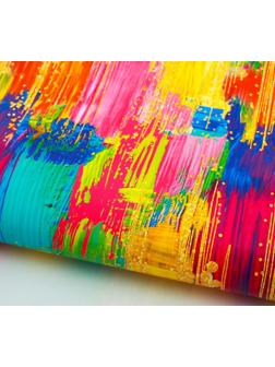 Бумага упаковочная глянцевая «Мазки», 100 х 70 см / 10 шт.