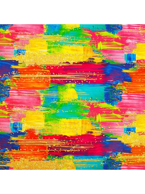 Бумага упаковочная глянцевая «Мазки», 100 х 70 см / 10 шт.