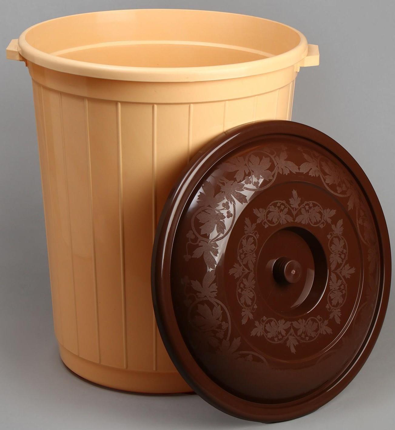 Бак пищевой, 90 л, с крышкой, цвет МИКС