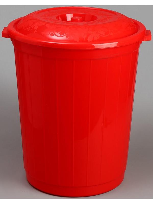 Бак пищевой, 90 л, с крышкой, цвет МИКС