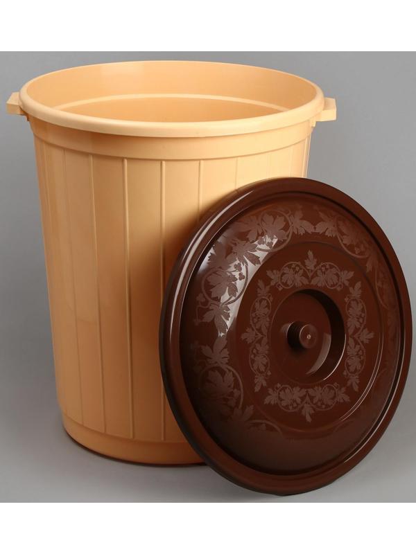 Бак пищевой, 90 л, с крышкой, цвет МИКС