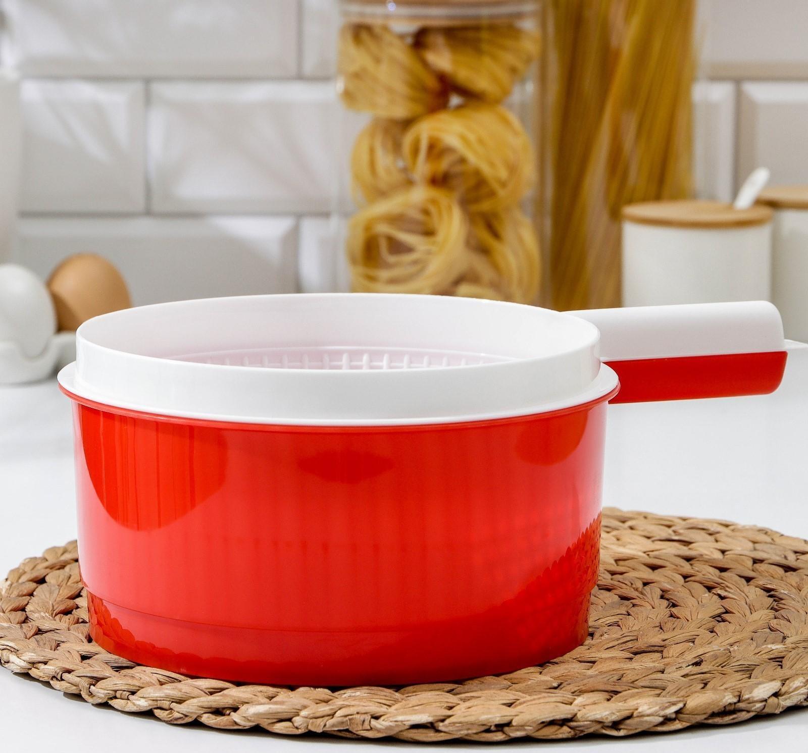 Сыродельница, d=21 см, цвет красный