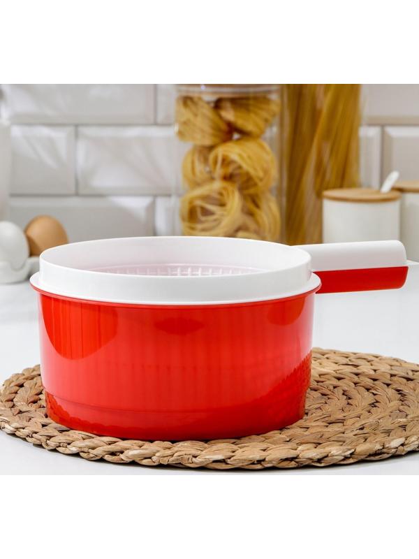 Сыродельница, d=21 см, цвет красный