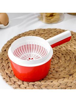 Сыродельница «Мини», d=12 см, внешний d=14 см, цвет красный