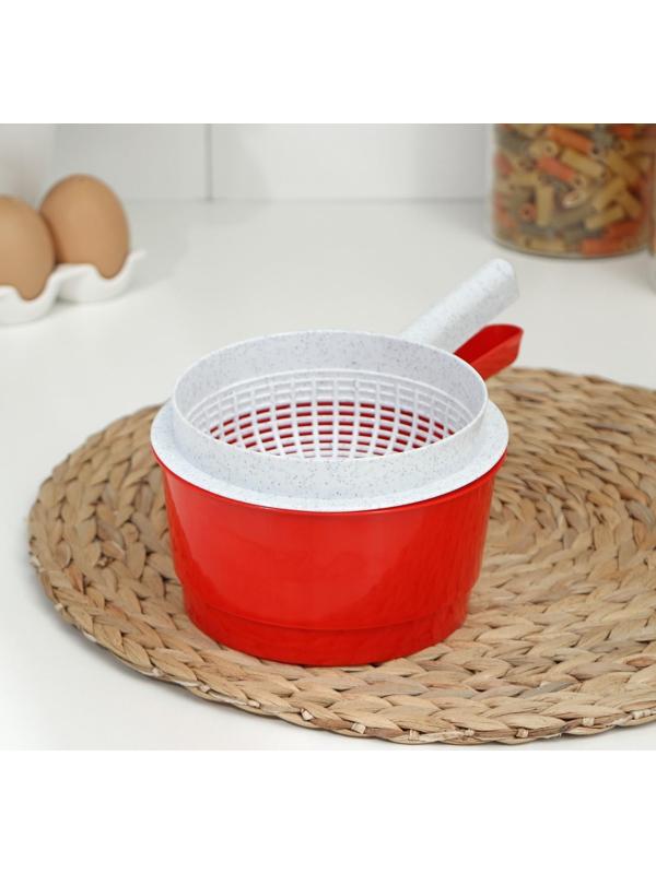 Сыродельница «Мини», d=12 см, внешний d=14 см, цвет красный