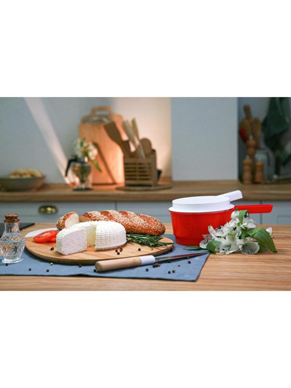 Сыродельница «Мини», d=12 см, внешний d=14 см, цвет красный