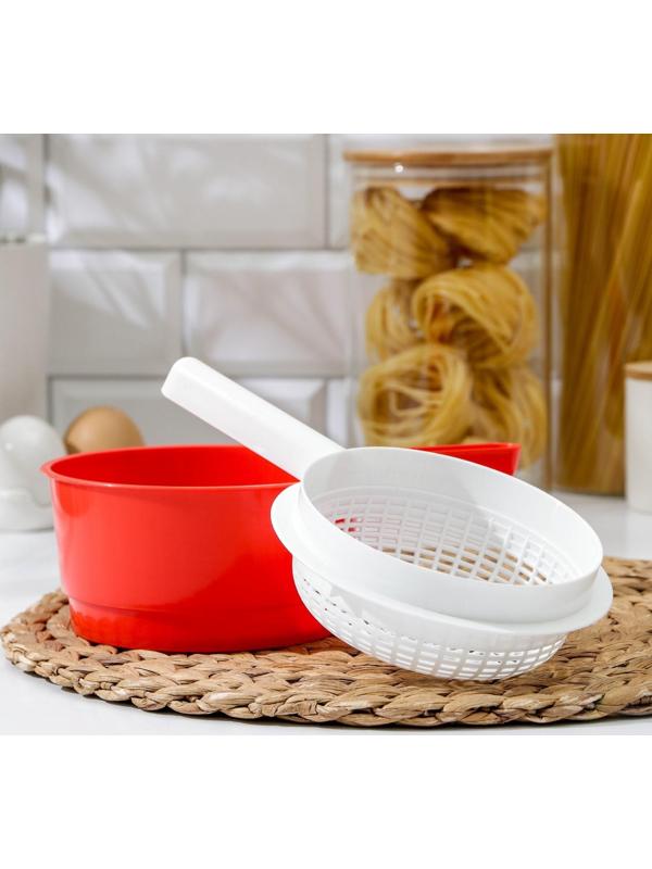 Сыродельница «Мини», d=12 см, внешний d=14 см, цвет красный