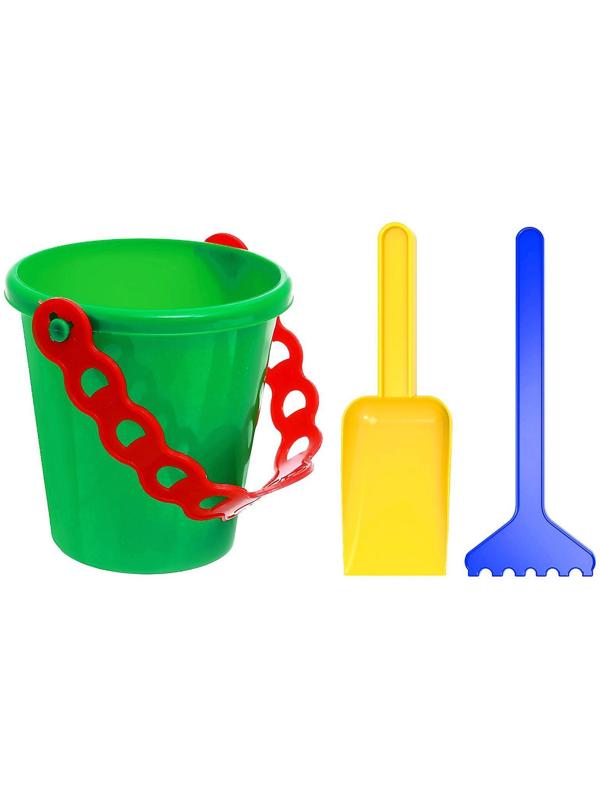 Песочный набор: ведёрко, лопатка, грабельки