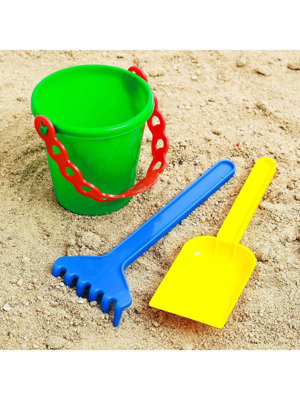 Песочный набор: ведёрко, лопатка, грабельки
