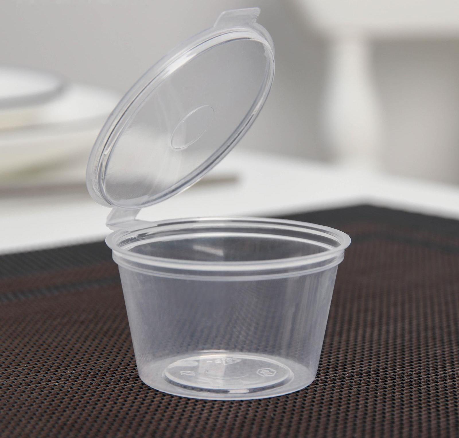 Соусник одноразовый, 30 мл, с неразъёмной крышкой, цвет прозрачный