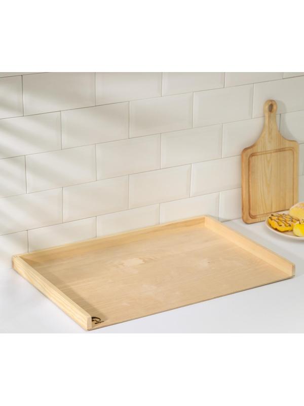 Доска для пельменей и пирогов с бортиком Доляна «Хозяюшка», 60×40×0,4 см, берёза