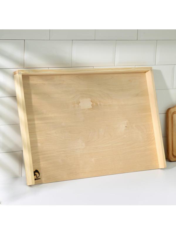 Доска для пельменей и пирогов с бортиком Доляна «Хозяюшка», 60×40×0,4 см, берёза