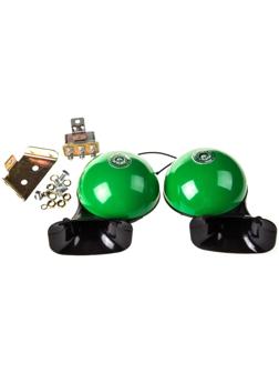 Сигнал звуковой Skyway 003 MESHUBA HORN, d=120 мм, 12 В, 110 Дцб, зеленый, набор 2 шт, S07601003