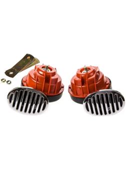 Сигнал звуковой Skyway 016 Улитка, d=90 мм, 12 В, 105 Дцб, красный, набор 2 шт