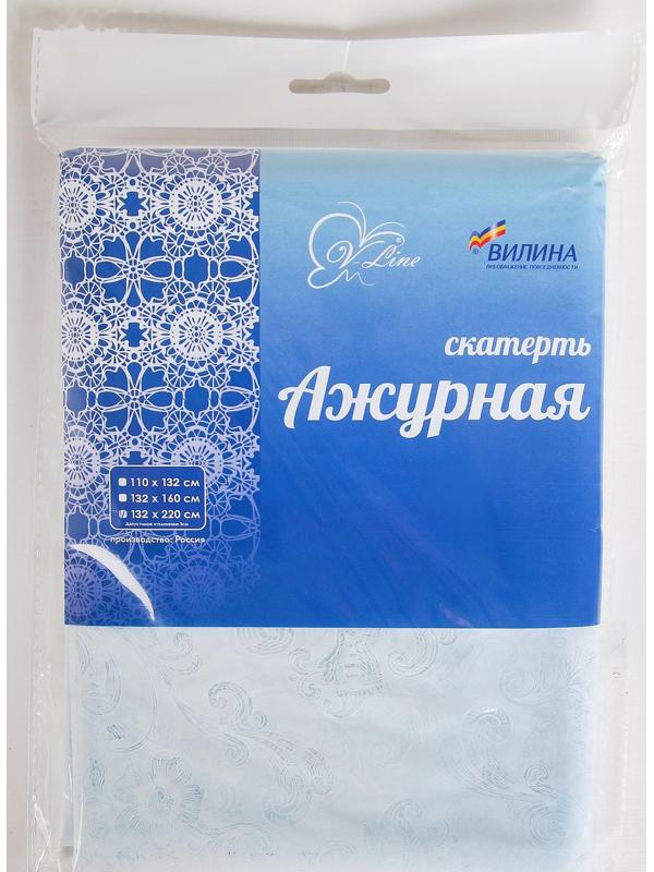 Скатерть без основы многоразовая «Ажурная», 132×220 см, цвет МИКС