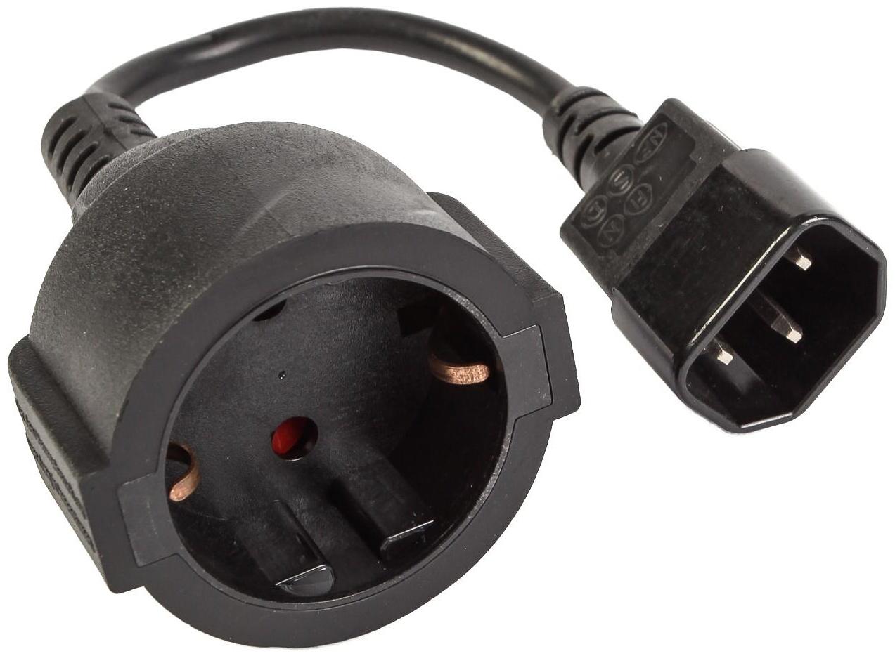 Переходник питания Cablexpert PC-SFC14M-01, 0.15 м, черный