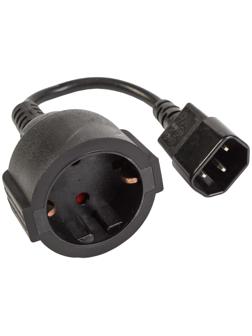 Переходник питания Cablexpert PC-SFC14M-01, 0.15 м, черный