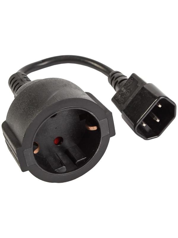 Переходник питания Cablexpert PC-SFC14M-01, 0.15 м, черный