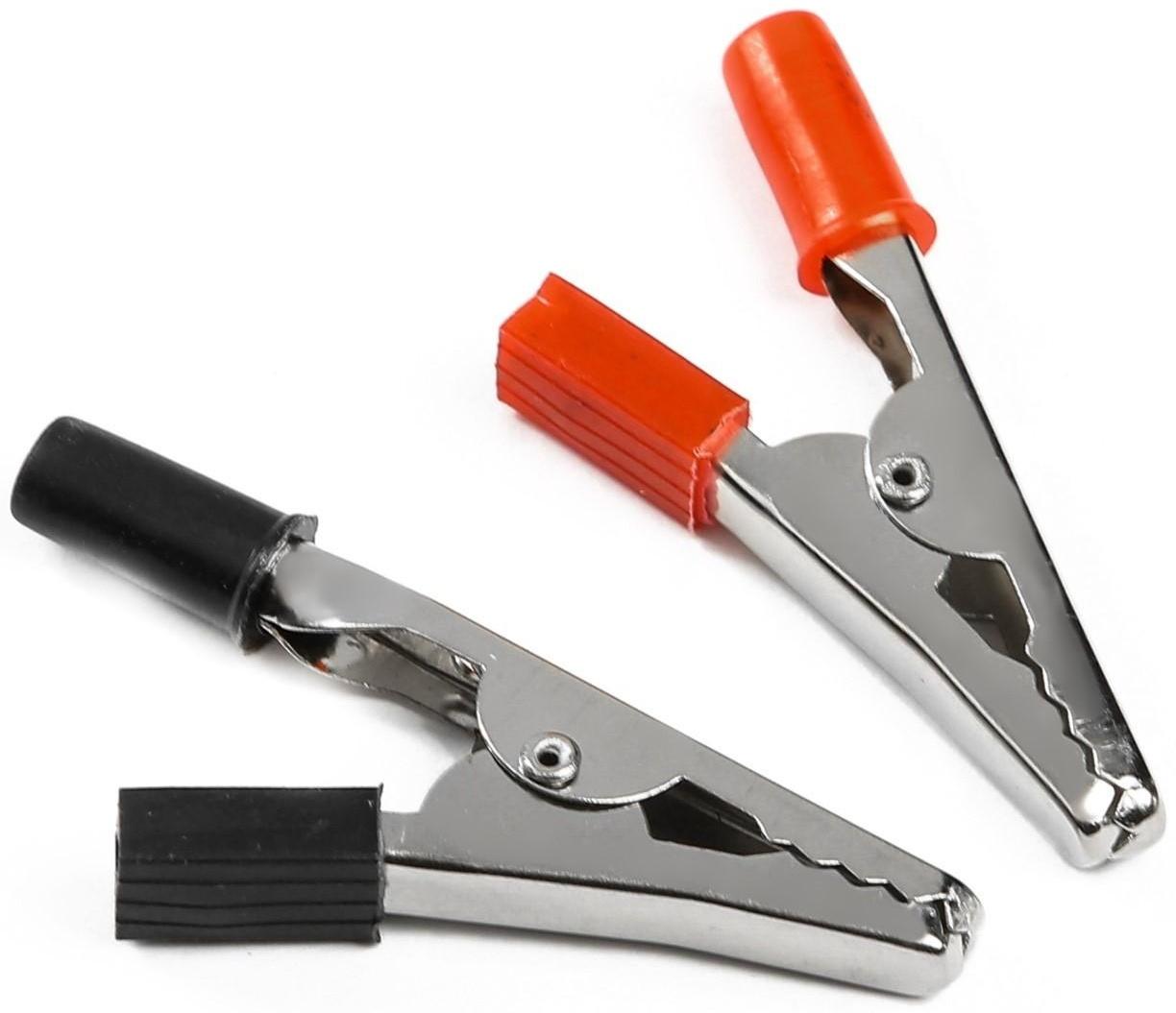 Зажимы-крокодилы для пусковых проводов, 30 А, 50 мм, набор 2 шт