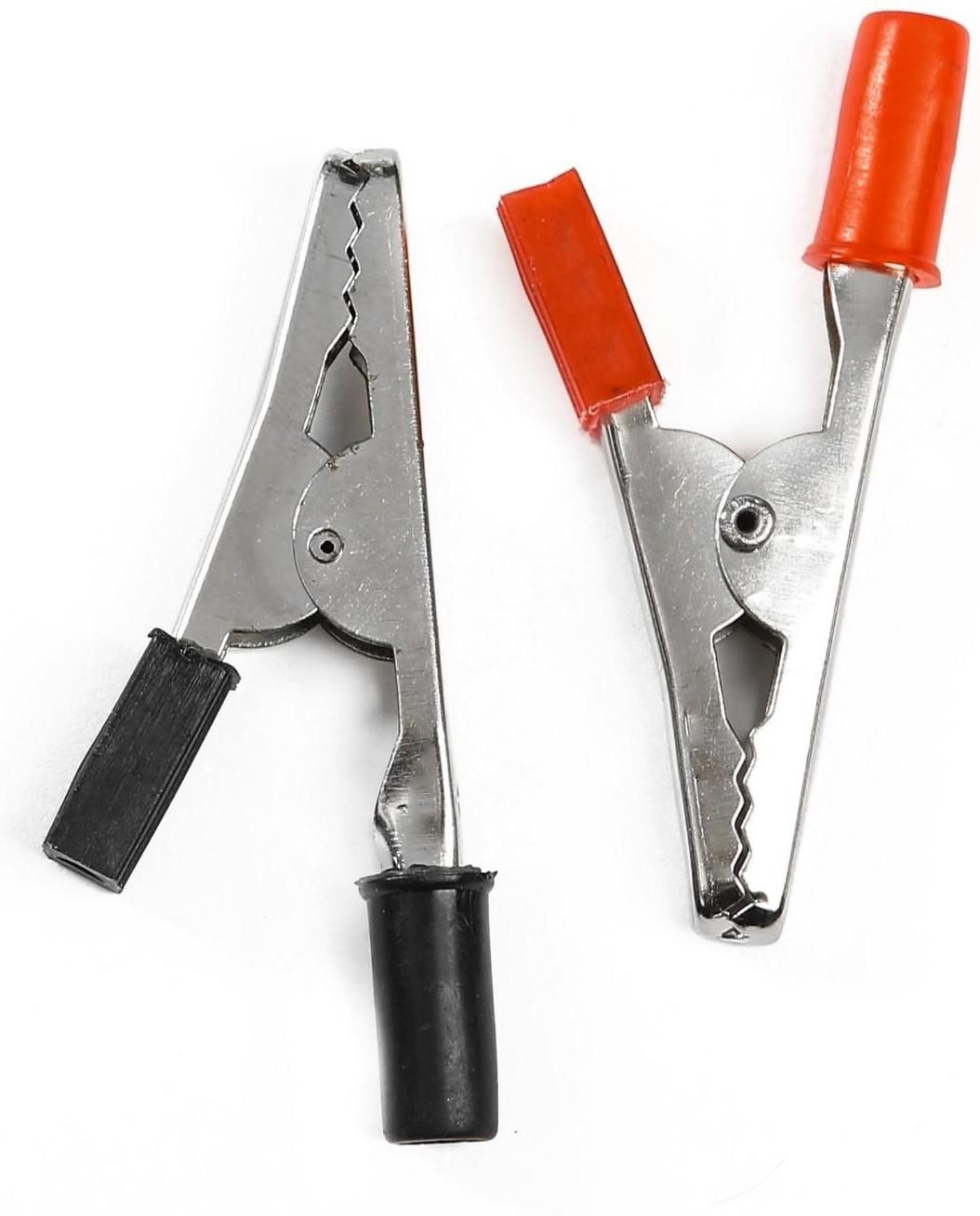 Зажимы-крокодилы для пусковых проводов, 30 А, 50 мм, набор 2 шт